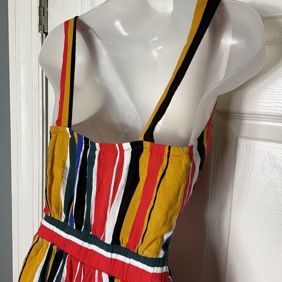 Windsor Colorful Striped Open Tie front One piece Romper Small S - Picture 7 of 11